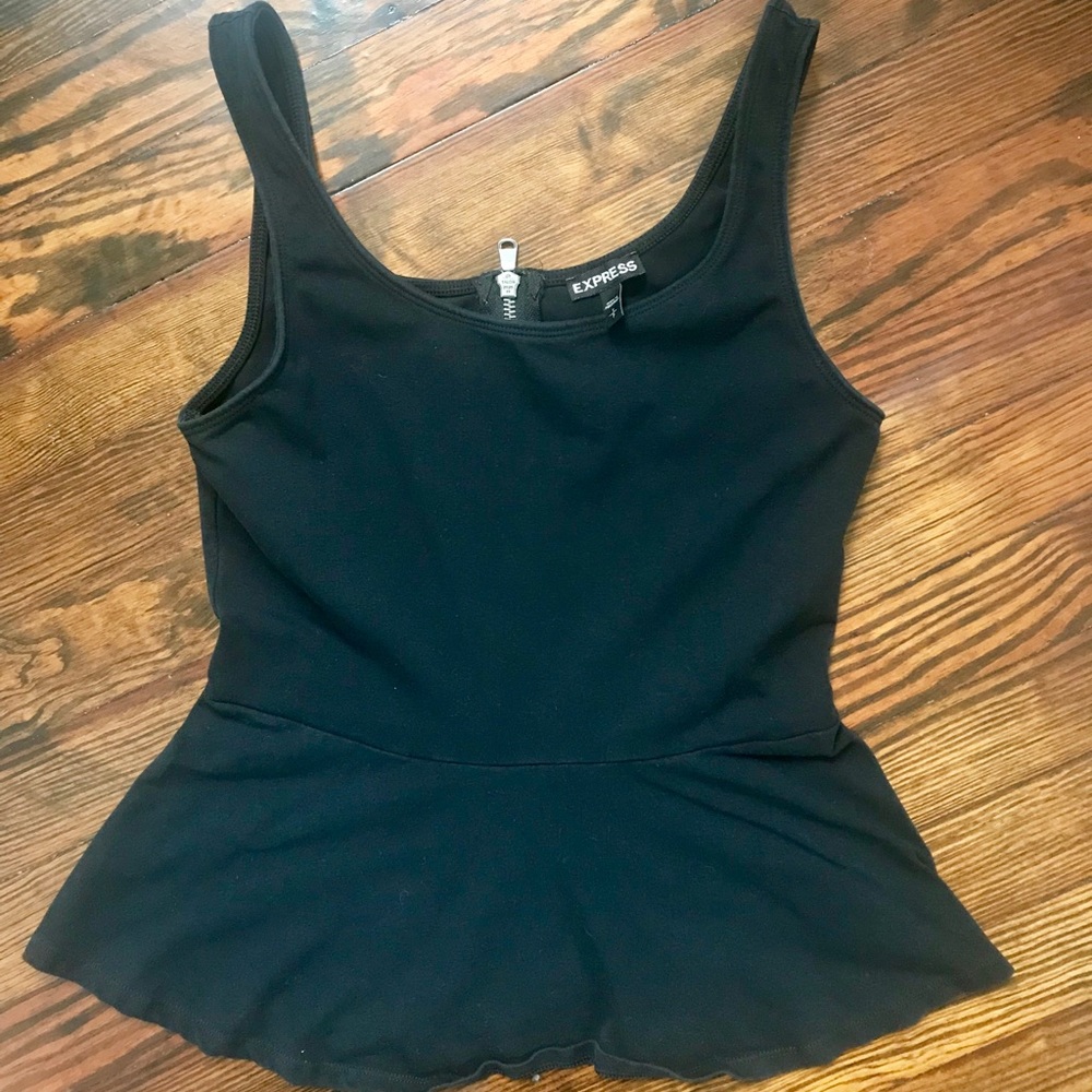 DONATED Express peplum sleeveless top